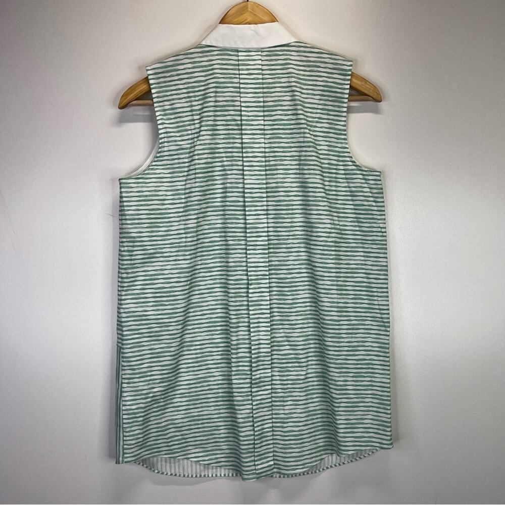 Lafayette 148 New York Striped top green white - S - Picture 6 of 10